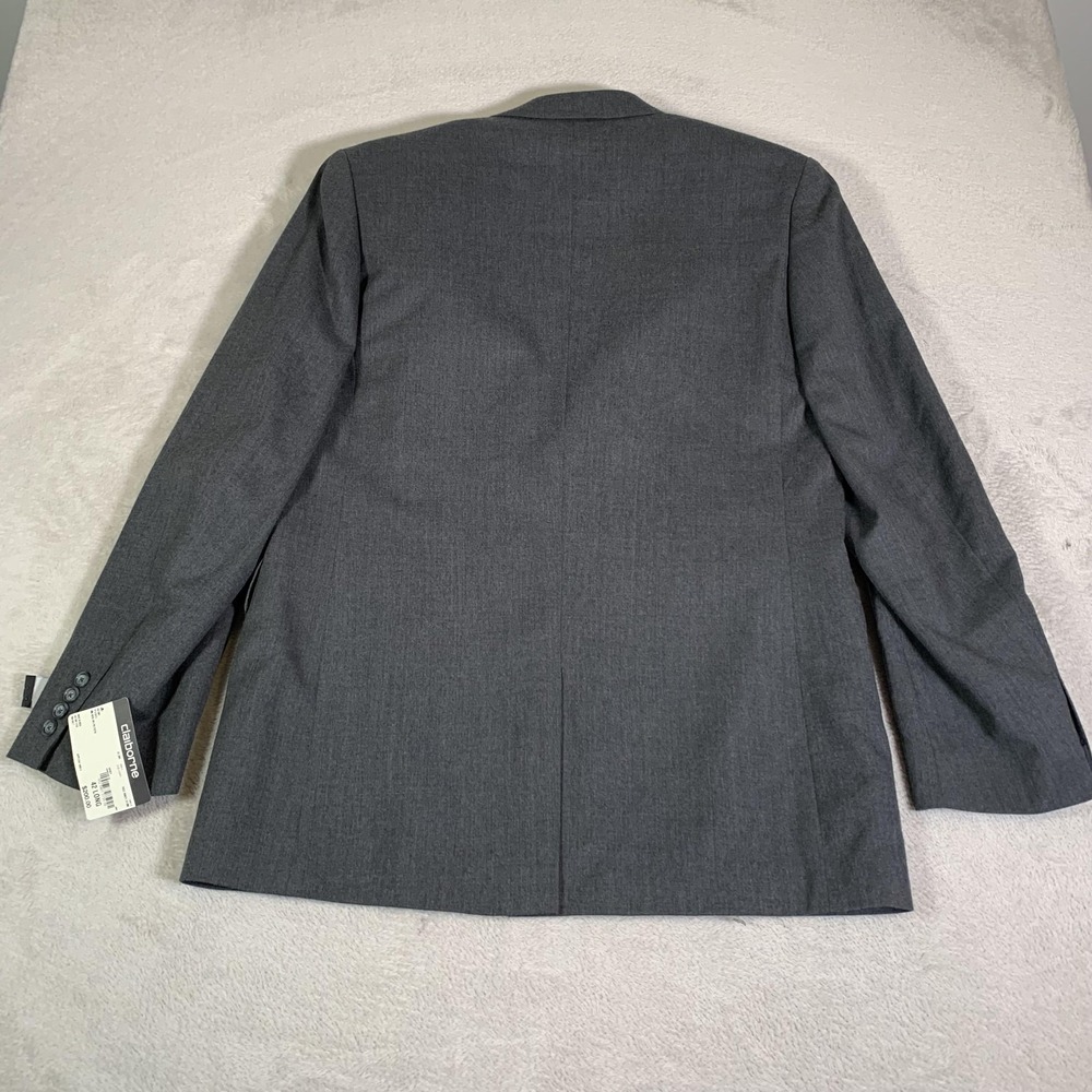 Claiborne Blazer Mens 42L Gray Wool Blend Sport Coat Jacket Two Button NEW - Picture 15 of 16